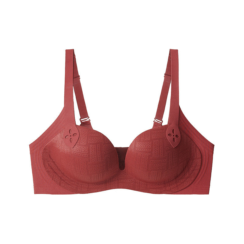 Fita Bra 無鋼圈蕾絲成套內衣【紅色】4色